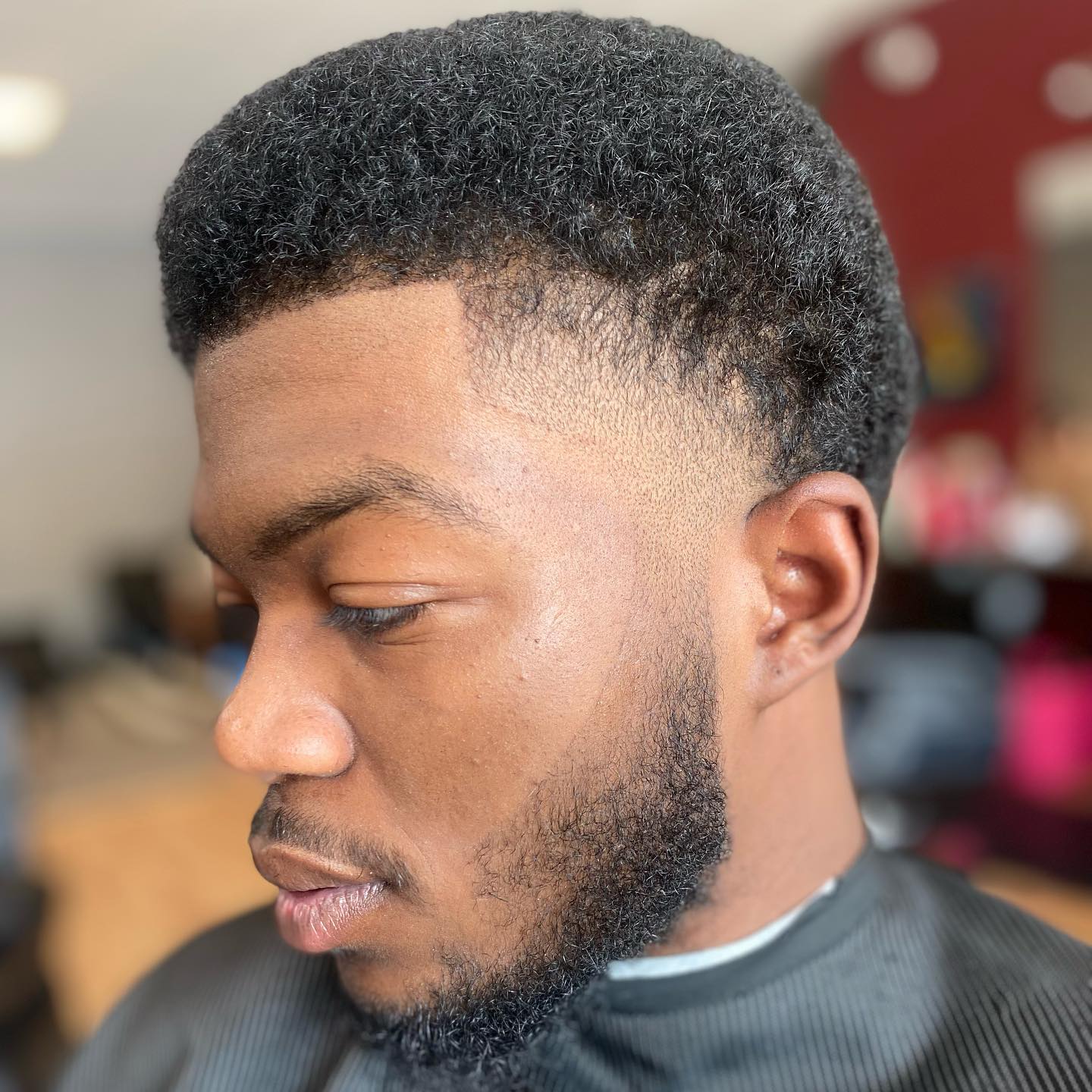 Fade with beard and lineup by Beyond Faded